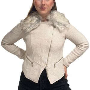 Ann Taylor Luxurious Cream Wool Blend Jacket